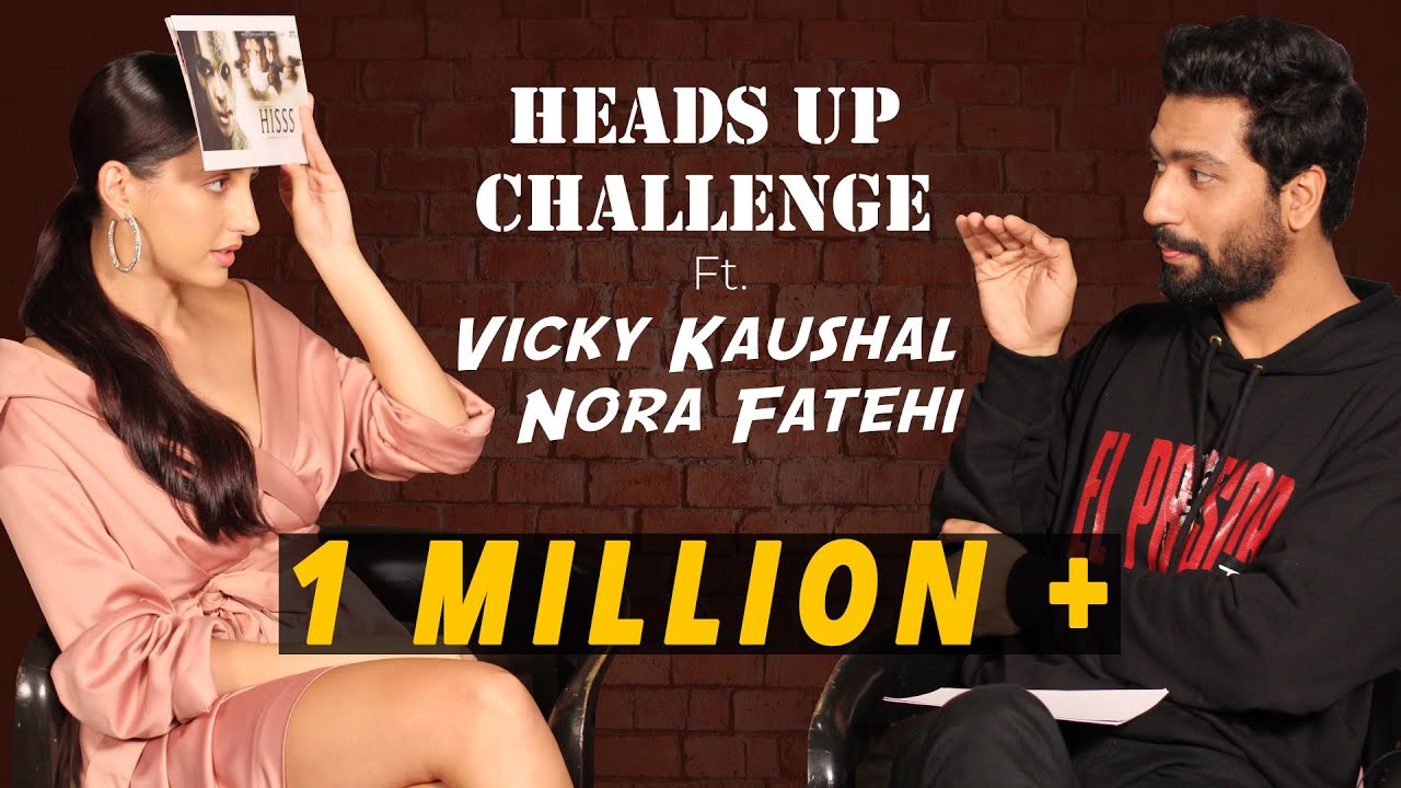 FUNNIEST Heads Up Challenge Ft. Vicky Kaushal & Nora Fatehi | Pachtaoge | BOI