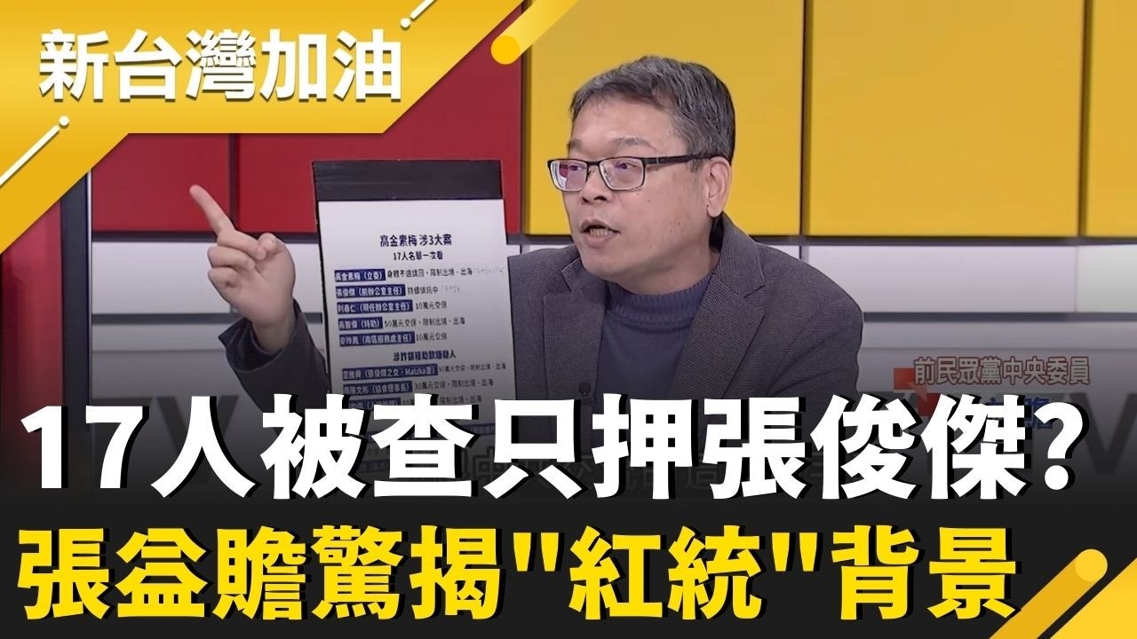 高金涉貪風暴牽扯17人 前主任張俊傑為何成唯一聲押? 張益贍質疑就是跟中共交流白手套 驚揭