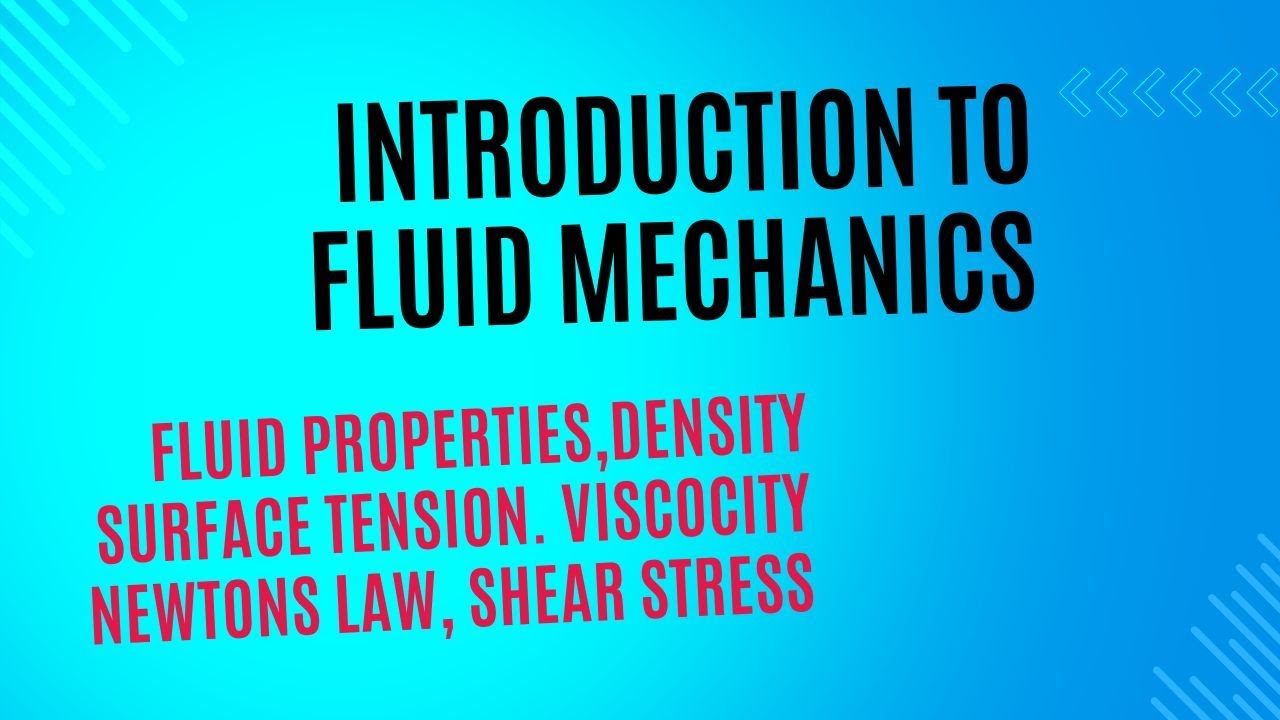 FLUID MECHANICS INTRODUCTION~Density, Specific gravity, Newtons Law of Viscocity etc Explained