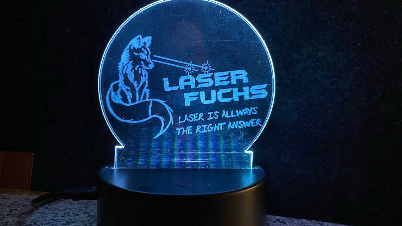Acrylglas / Plexiglas mit Diodenlaser gravieren