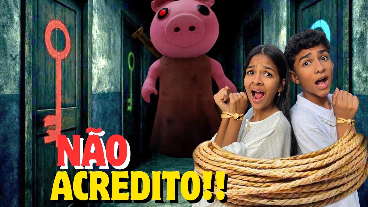 ENTRAMOS NO JOGO DA PIGGY E ISSO ACONTECEU!!!(Felipe e Duda)