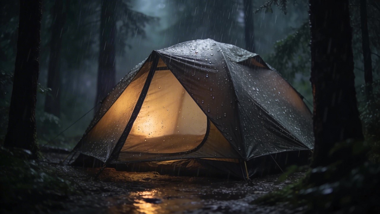 8 Hours Rain on Tent for Deep Sleep & Relaxation