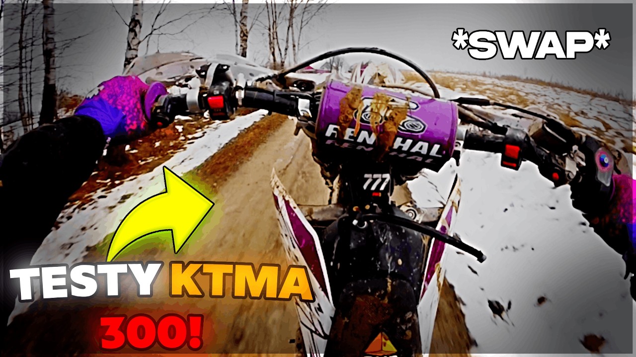 TEST KTM SWAP - MORETTI 300, zimowe upalanie z ekipą, jazda na kole!