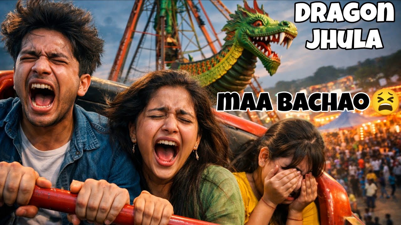 First Time Dragon Jhula 😱 | Ladki Bhi Rone Lagi Mela Ride Experience #mela #vlog 