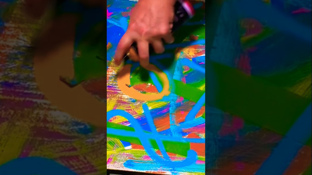 Electric Chaos / Laying the Vibrant Spray Paint Base 