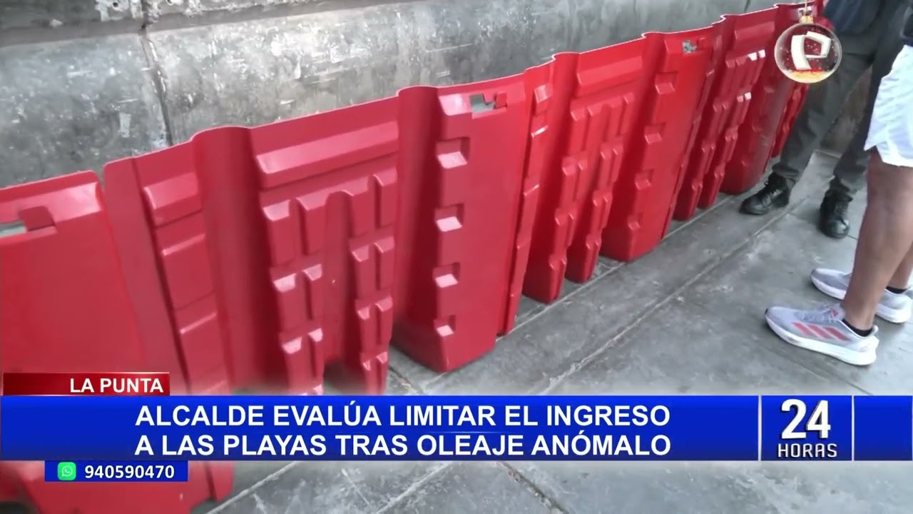 Alerta en La Punta: instalan barreras tras advertencia de oleajes anómalos