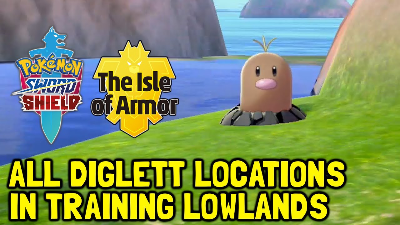 Pokemon Sword & Shield The Isle Of Armor DLC All Diglett Locations In Training Lowlands