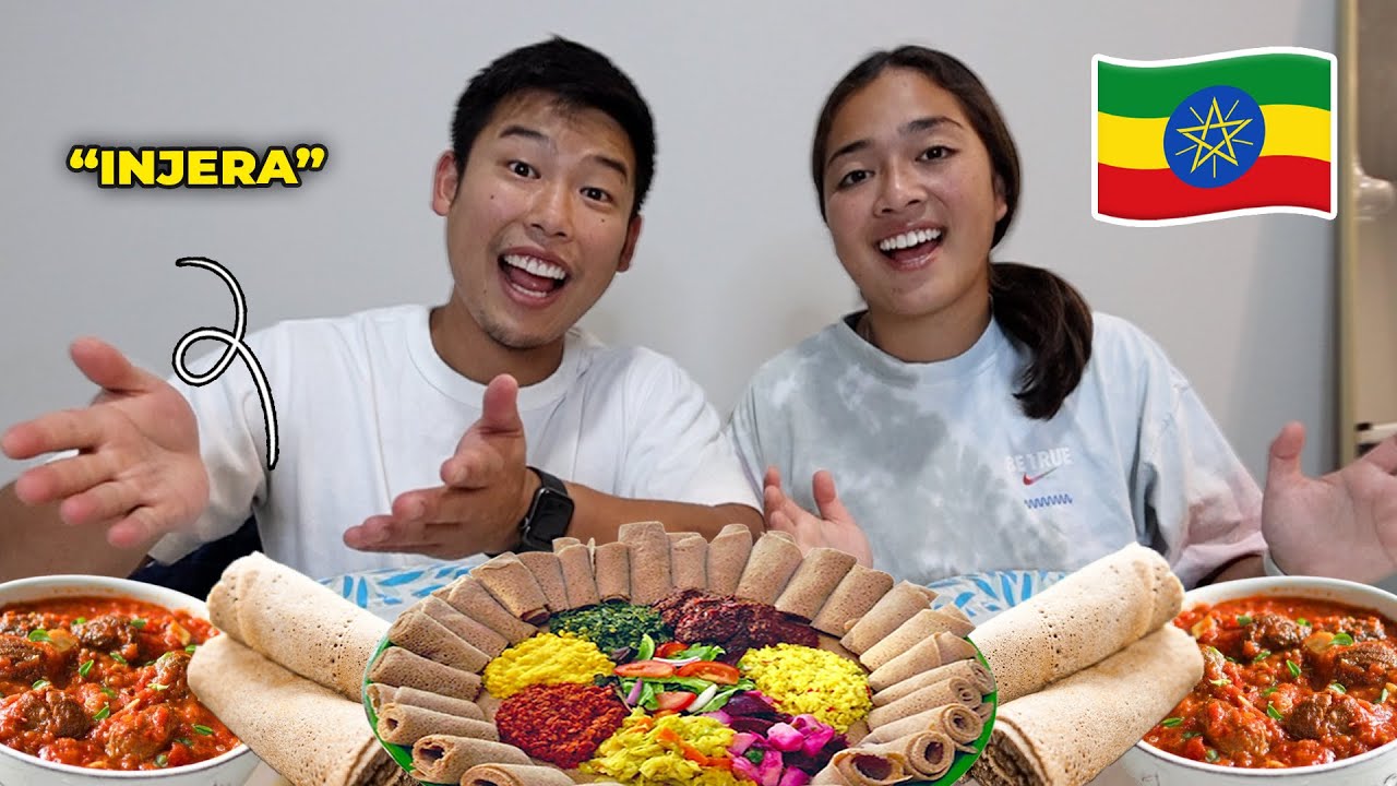 Our First Time Trying Ethiopian Food | Injera Mukbang