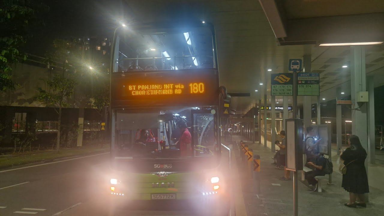 (Last Bus)SMRT Bus Service 180 Man ND323F A95 Euro V Batch 2 SG5772K