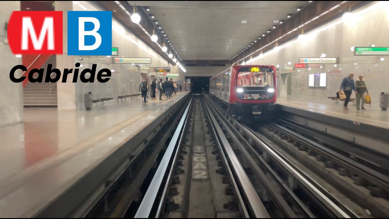 [Front View] Métro ligne B - Lyon - De Saint-Genis-Laval Hôpital Lyon Sud à Charpennes Charle Harnu