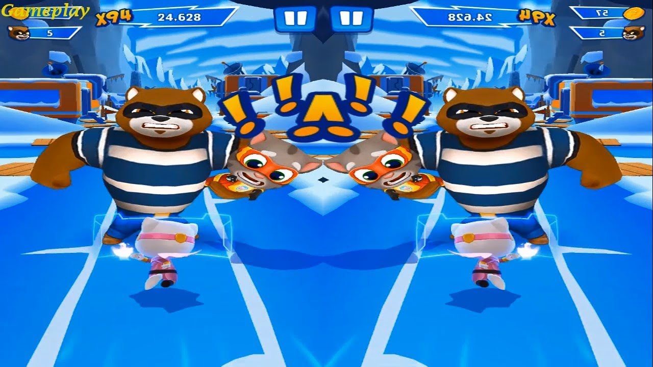 Talking Tom Hero Dash - New Update 2019 Teamwork Superpower SUPER Angela VS THE MIRROR