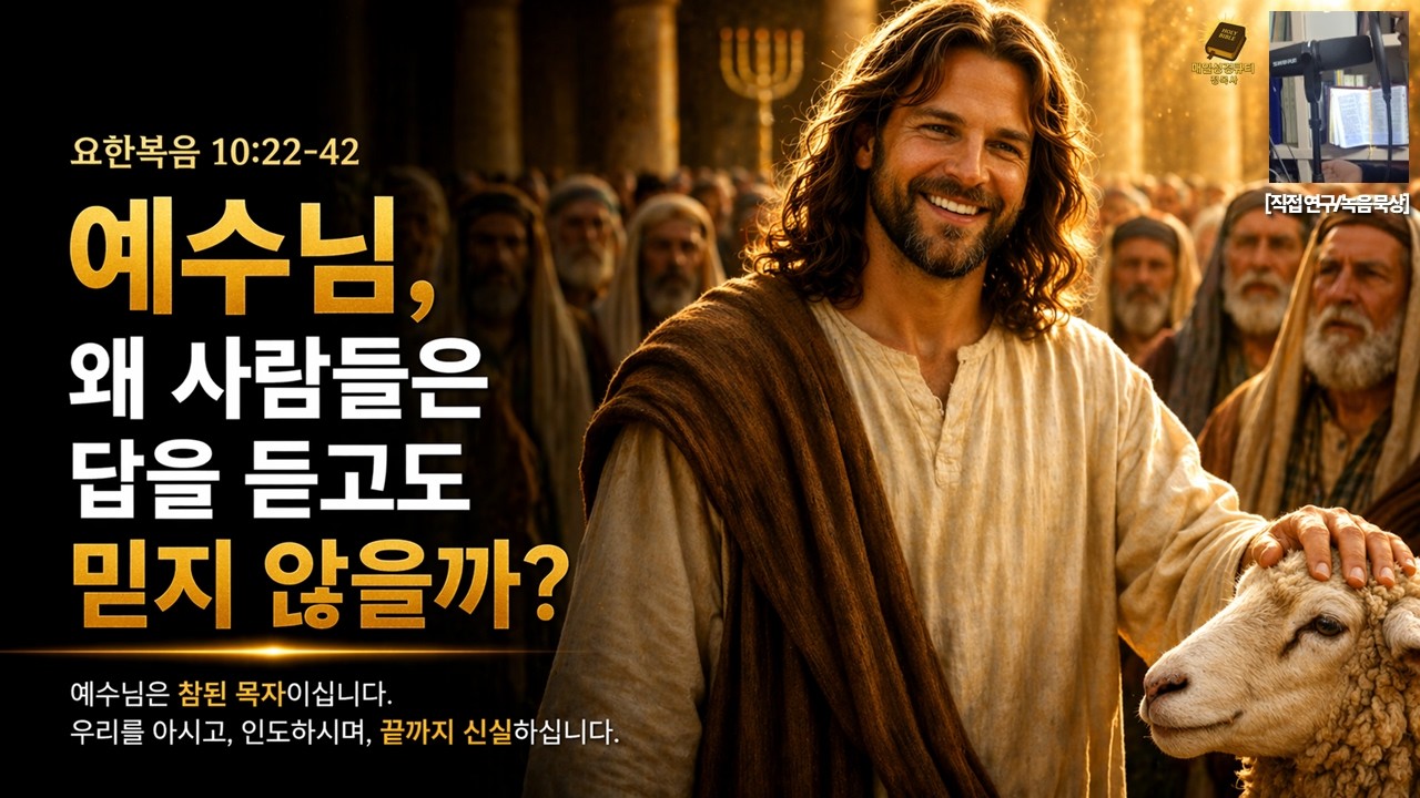 예수님, 왜 사람들은 답을 듣고도 믿지 않을까? | 요한복음 10:22-42 | 매일성경큐티