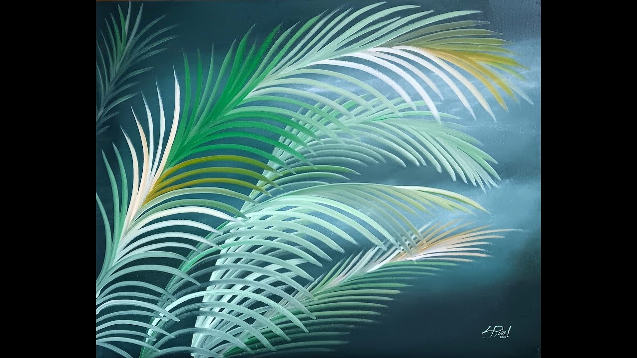 OIL PAINTING SWAYING PALM FRONDS / TECHNIQUES and TRICKS. Tutorial.