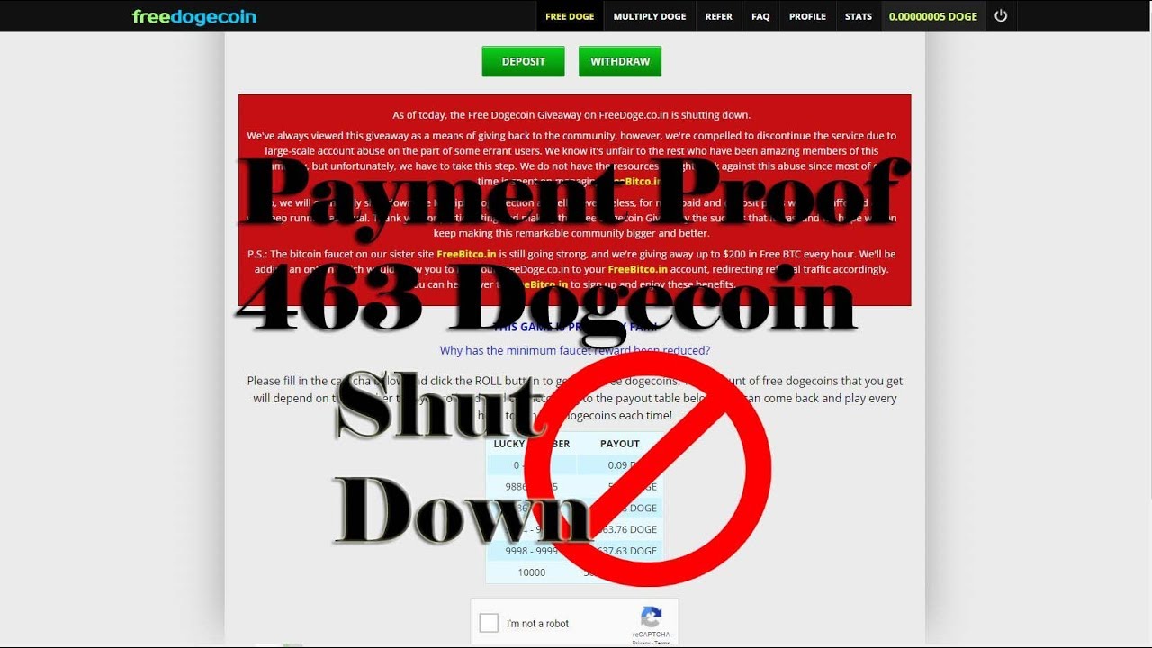 Freedoge.co.in Payment Proof 463 | Freedoge.co.in Has Shut Down Now | InitialOfEarn 2019