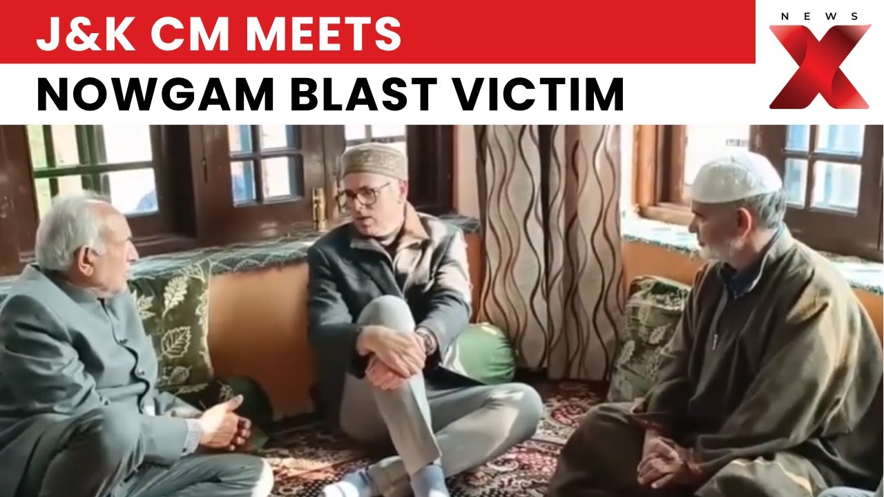 J&K CM Omar Abdullah Visits Home of Nowgam Blast Victim Photographer Mubashir Mansoor Rather