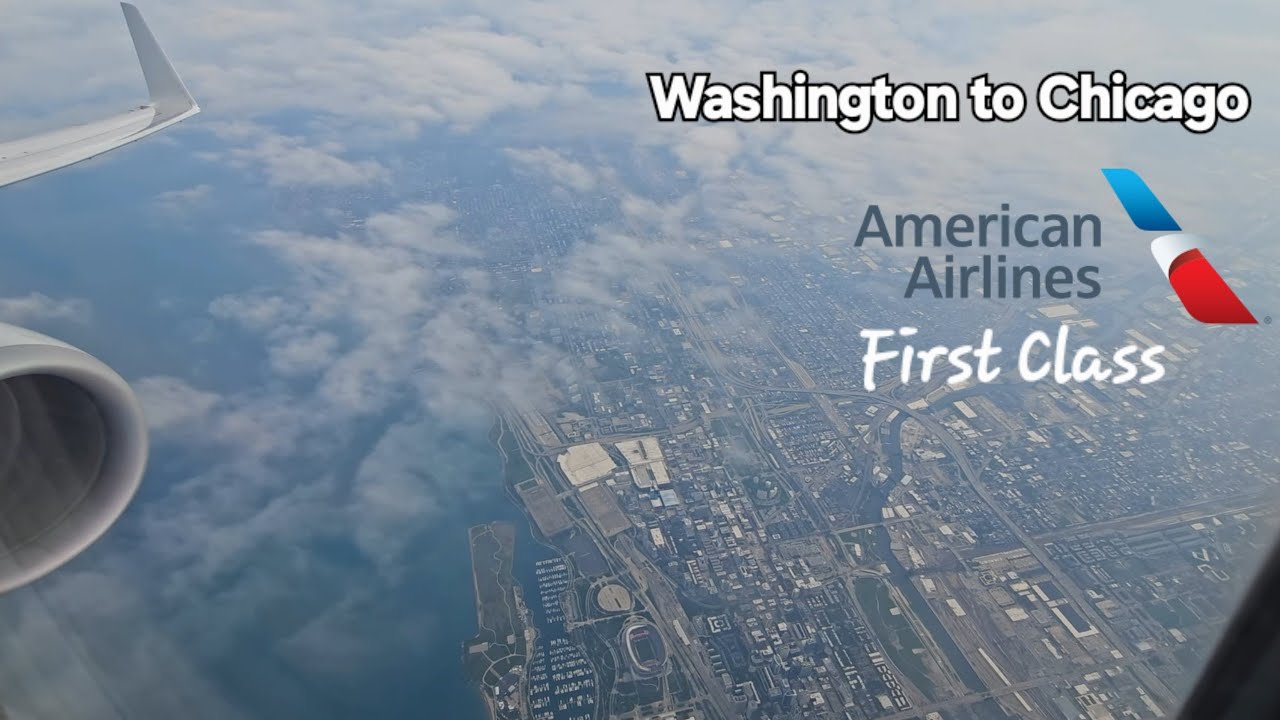 [4K][60fps] DCA Washington - Chicago ORD American Airlines First Class Boeing 737-800 Trip Report