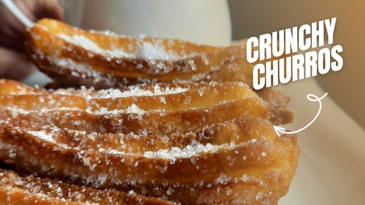 CRUNCHY CHURROS WITH CINNAMON SUGAR RECIPE | 5 INGREDIENT SNACK