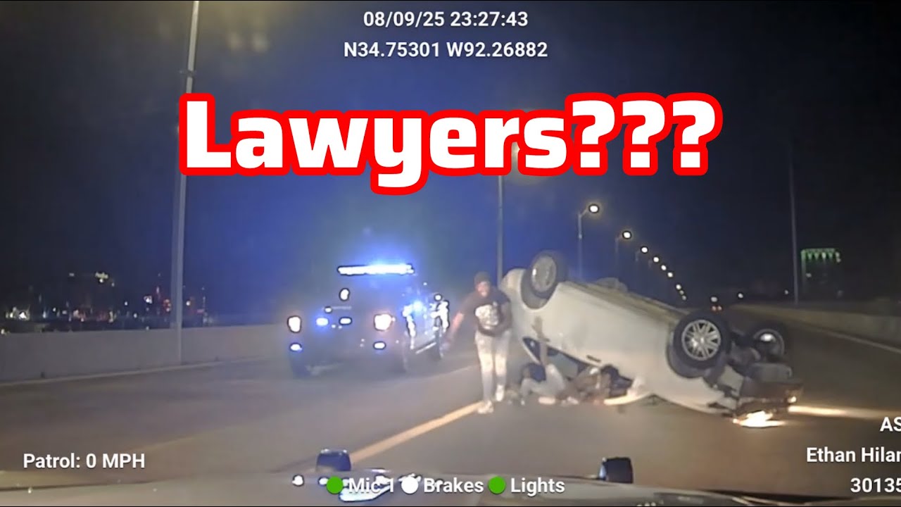 Car Full Of lawyers Tries To Evade Arkansas State Police - High Speed Chase Downtown Little Rock