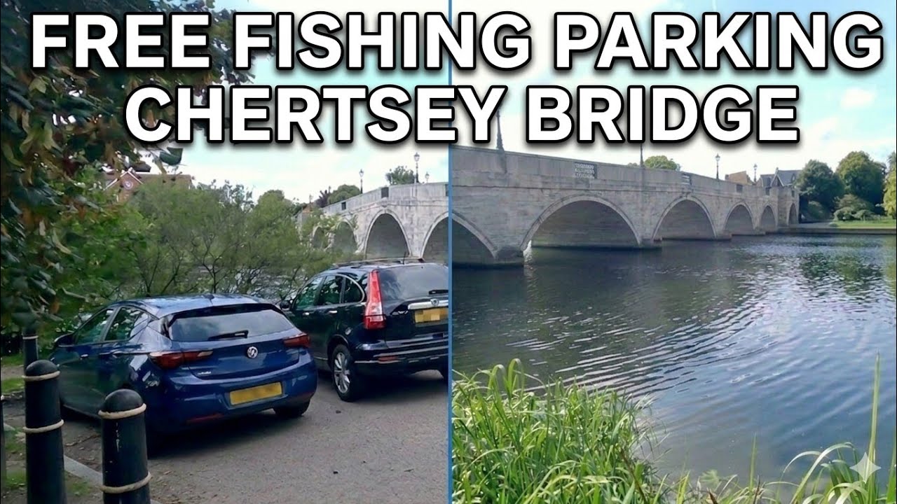 Free River Thames Fishing Parking Great Access Chertsey #dinghy #Barbel #Carp #Roach #pike #chub