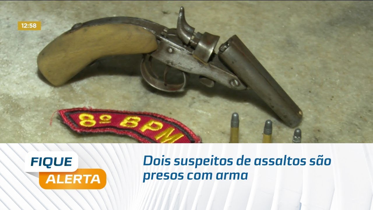 Dois suspeitos de assaltos são presos com arma de fogo no município do Pilar