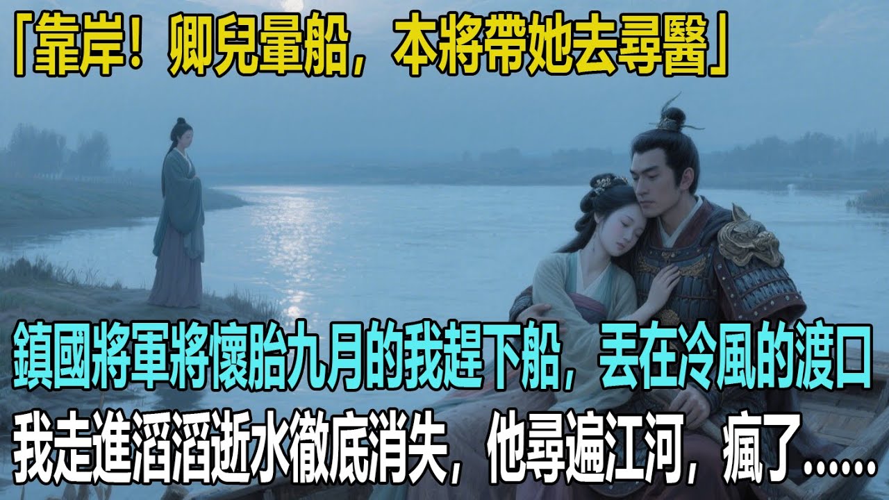 靠岸！卿兒暈船，本將帶她去尋醫。鎮國將軍將懷胎九月的我趕下船，丟在冷風的渡口。我走進滔滔逝水徹底消失，他尋遍江河，瘋了……