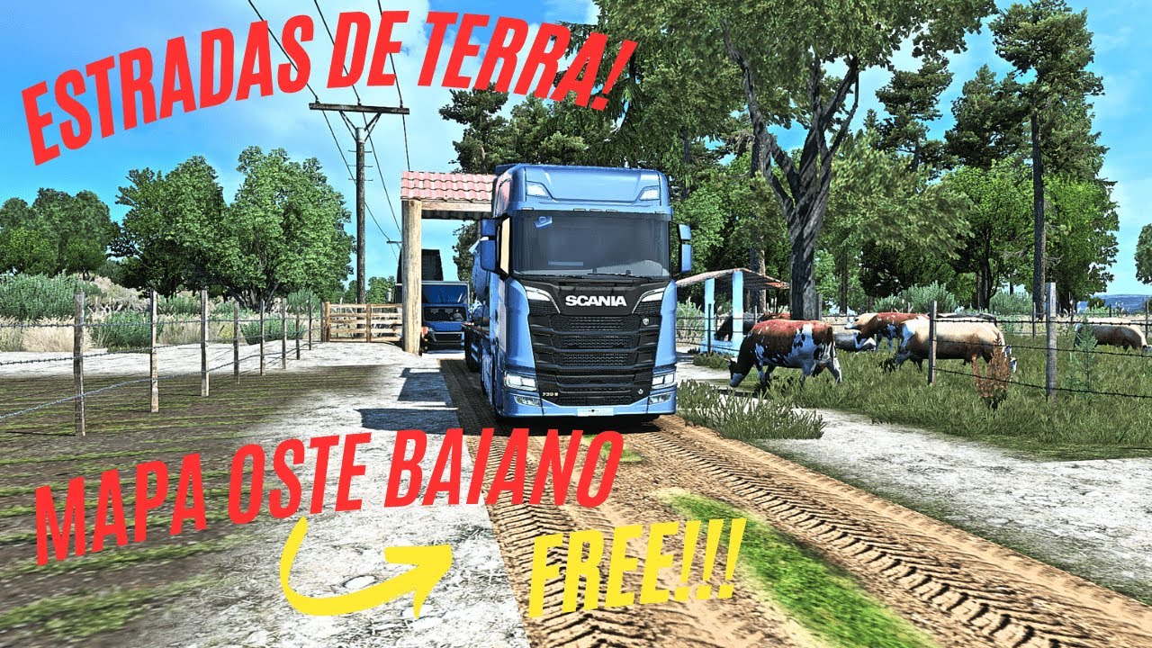 MAPA  OESTE BAIANO ETS2 1.47 S&Oacute; FAZER O DOWNLOAD E JOGAR!