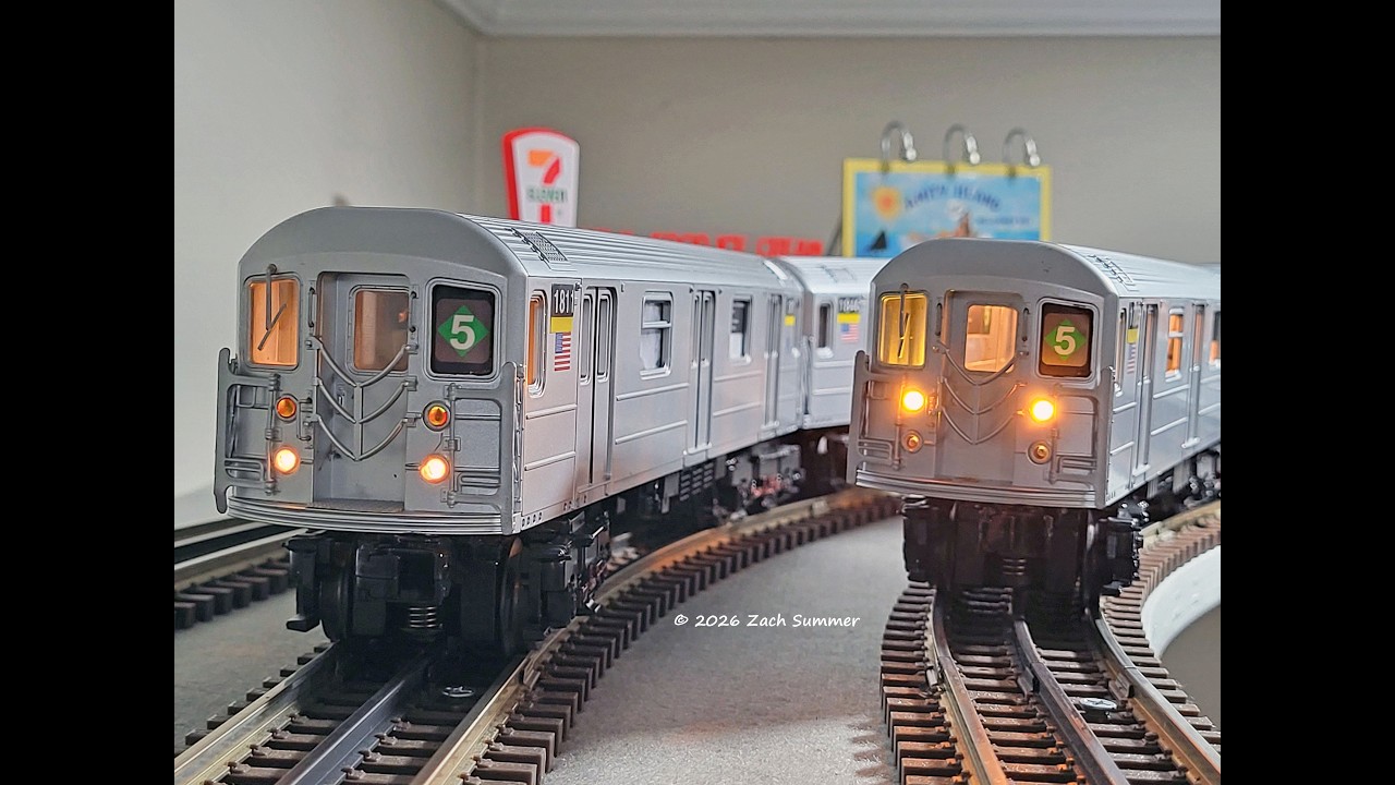 MTH MTA NYC Transit 5-Car R62A Diamond # 5 Train Subway Set!