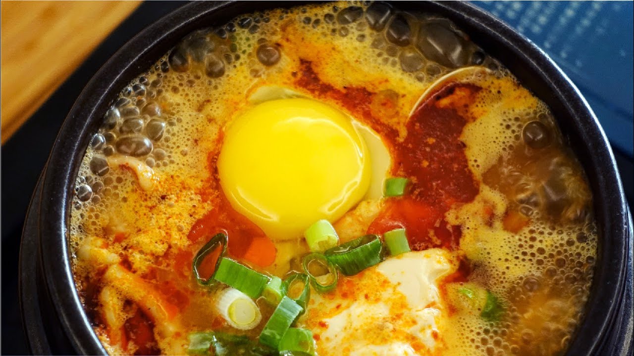 韓式海鮮豆腐鍋 | 韓國家庭料理食譜 | 해물순두부찌개 Korean style seafood soft tofu stew  | 海鮮嫩豆腐鍋
