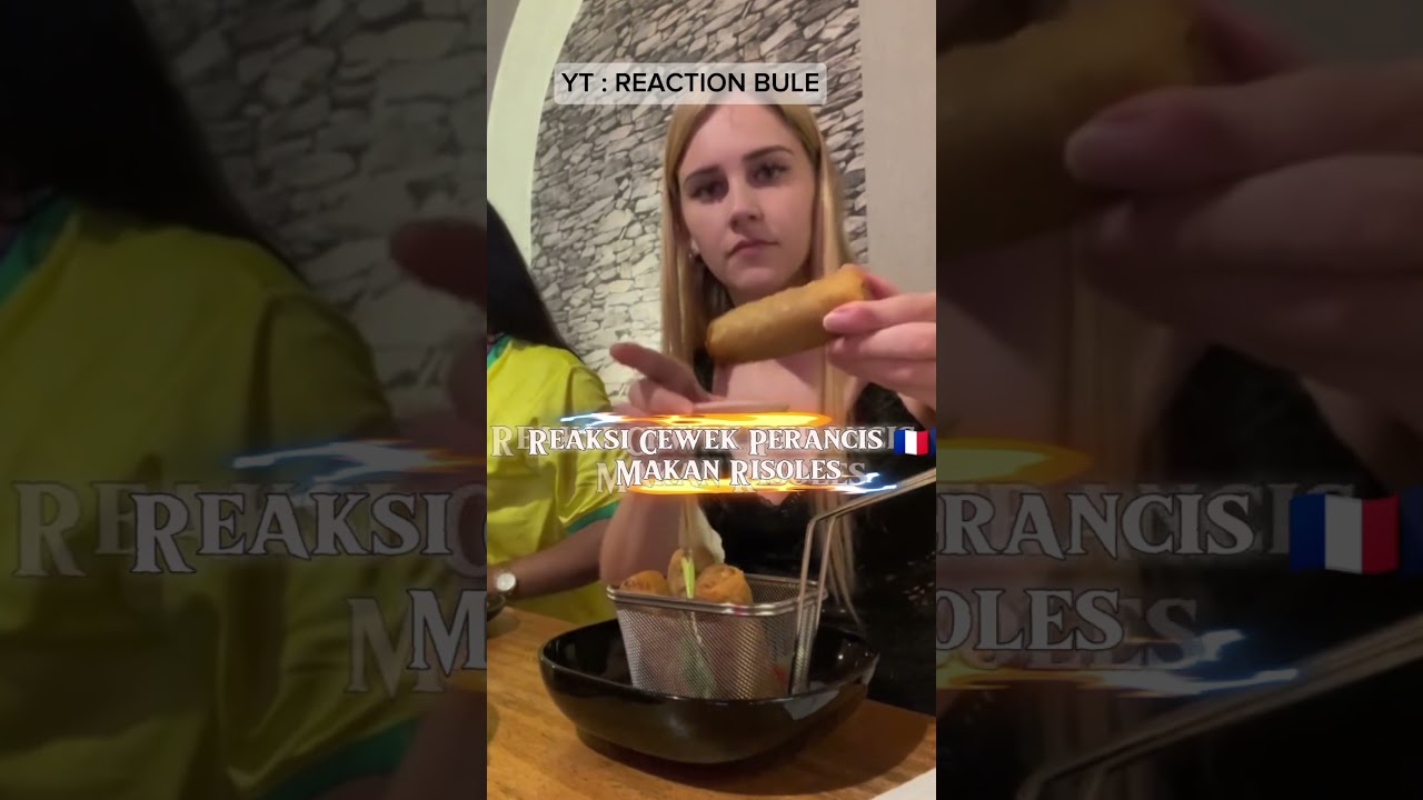 Reaksi Cewek Perancis Pertama Kali Makan Risol #indonesianfood #reaction #bule
