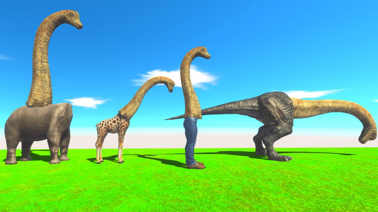 Brachiosaurus Dinosaur Puzzle Battle -Animal Revolt Battle Simulator