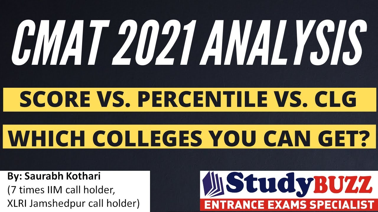 CMAT exam 2021 analysis | Score Vs. Percentile | Expected cutoffs | Which colleges you can get?