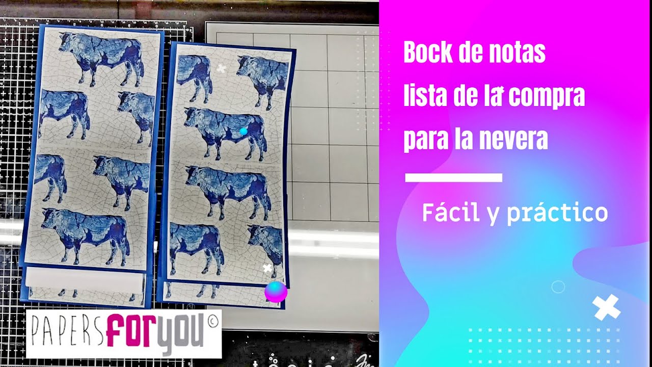 Bloc de notas para la nevera con imán / Lista de la compra