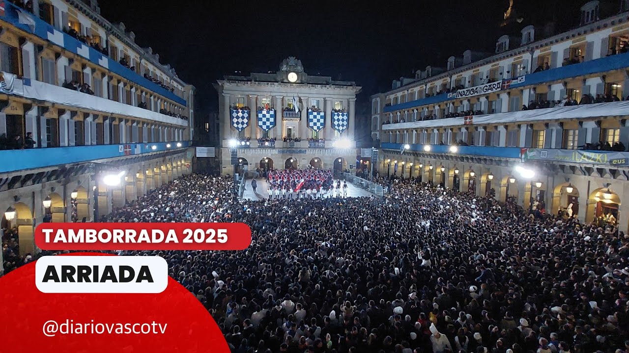 Retransmisión íntegra de la Arriada de la bandera 2025 como colofón al día de San Sebastián