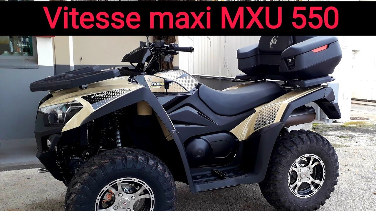 Vitesse maxi du Kymco MXU 550i T3b 2020