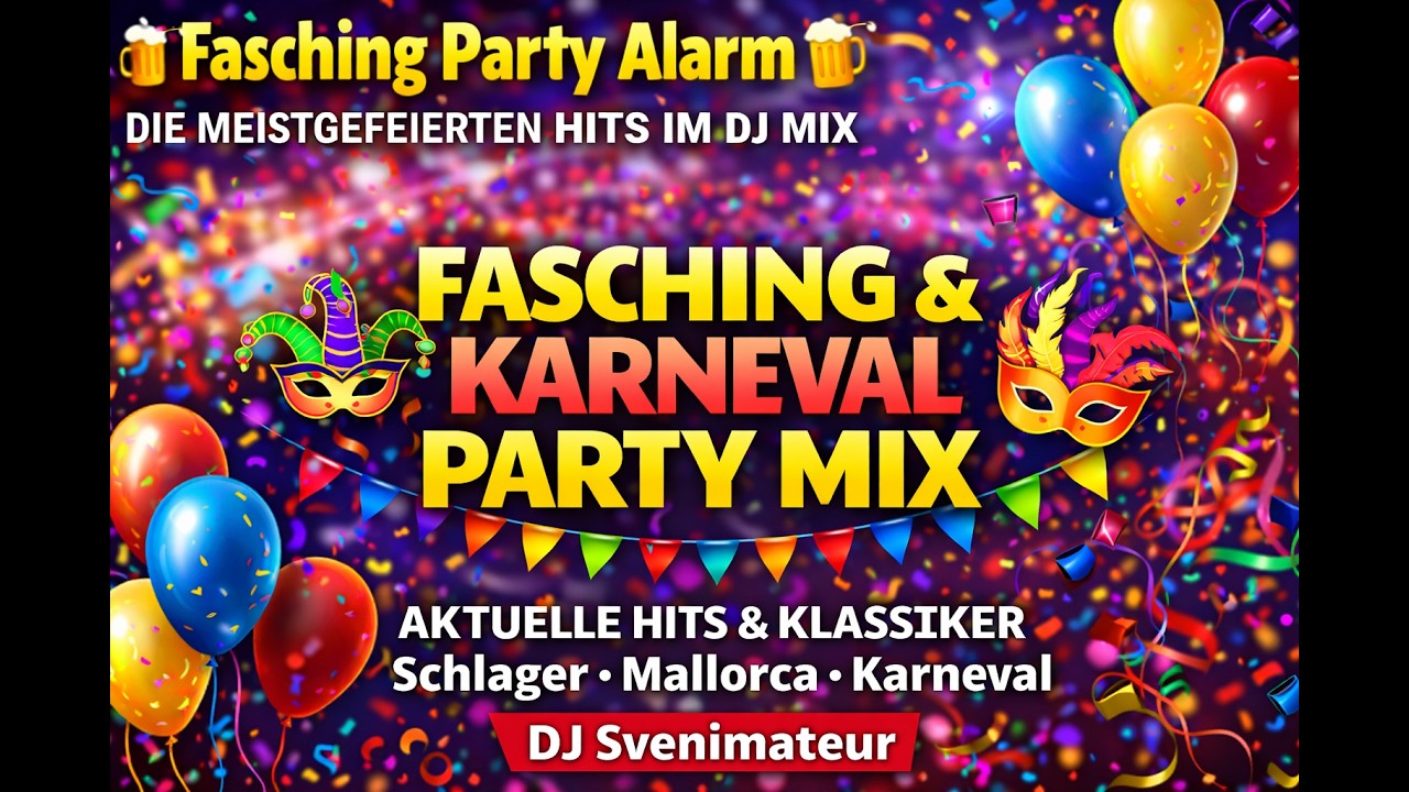 🍻 Fasching Party Alarm – Die meistgefeierten Hits im DJ Mix