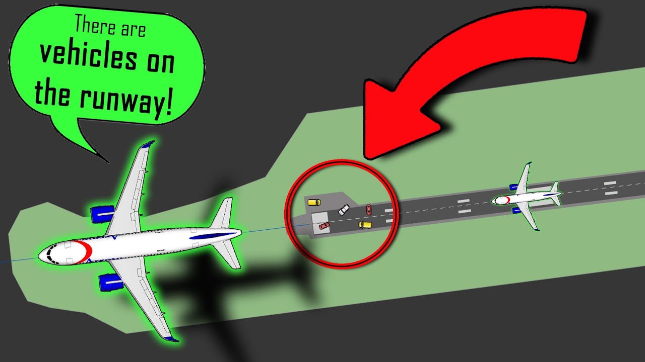 Airbus A319 is CLEARED FOR TAKEOFF with VEHICLES ON THE RUNWAY!