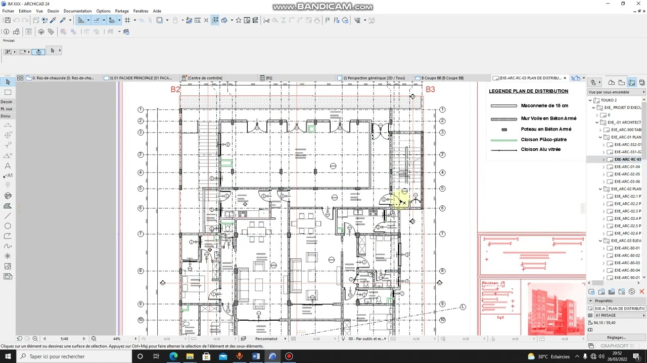 ARCHICAD PLANS DE VUES