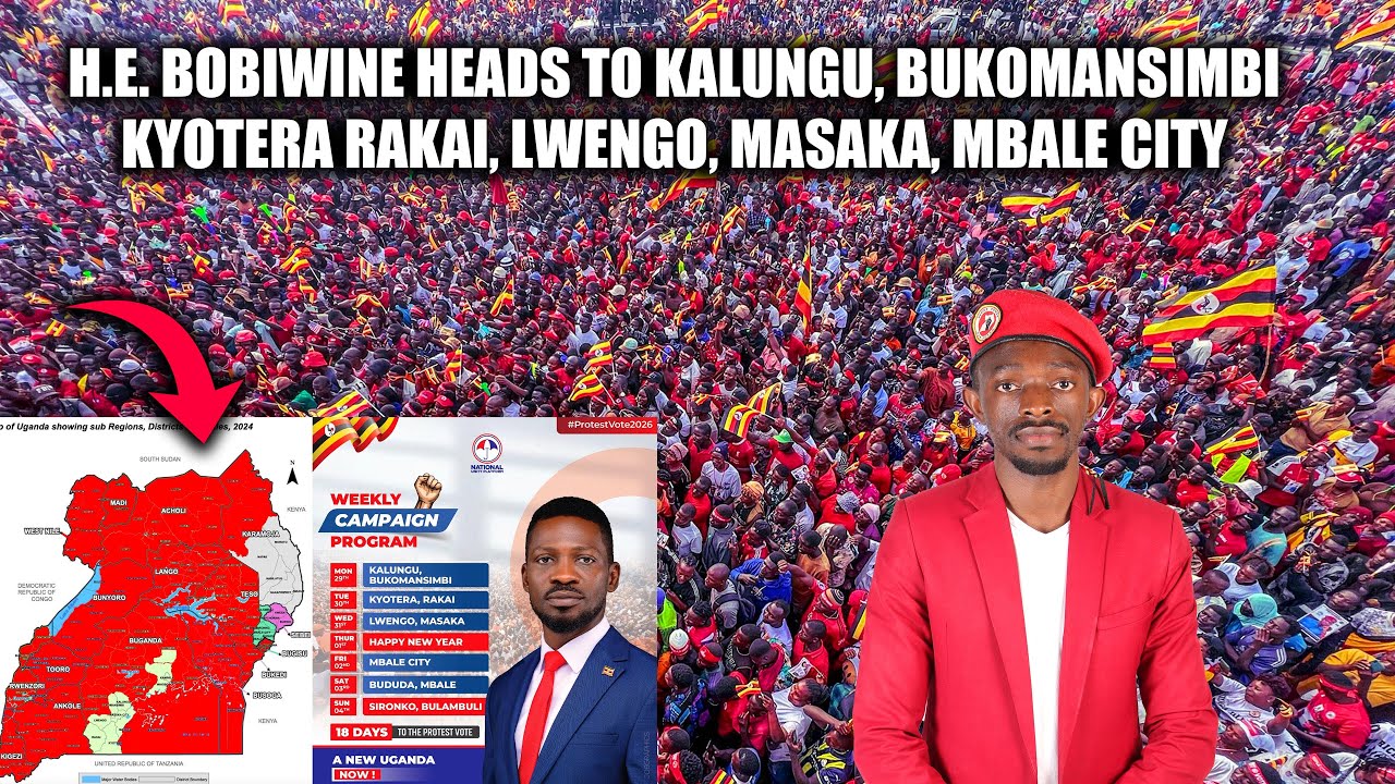 H.E. Bobiwine heads to Kalungu, Bukomansimbi, Kyotera, Mbale City, Lwengo, Masaka - Recap of Mpigi
