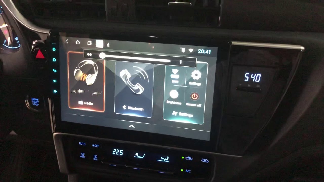 Kit Multim&iacute;dia Toyota Corolla 2019 Tela de 10 S300+ CarPlay e Android Auto tv full