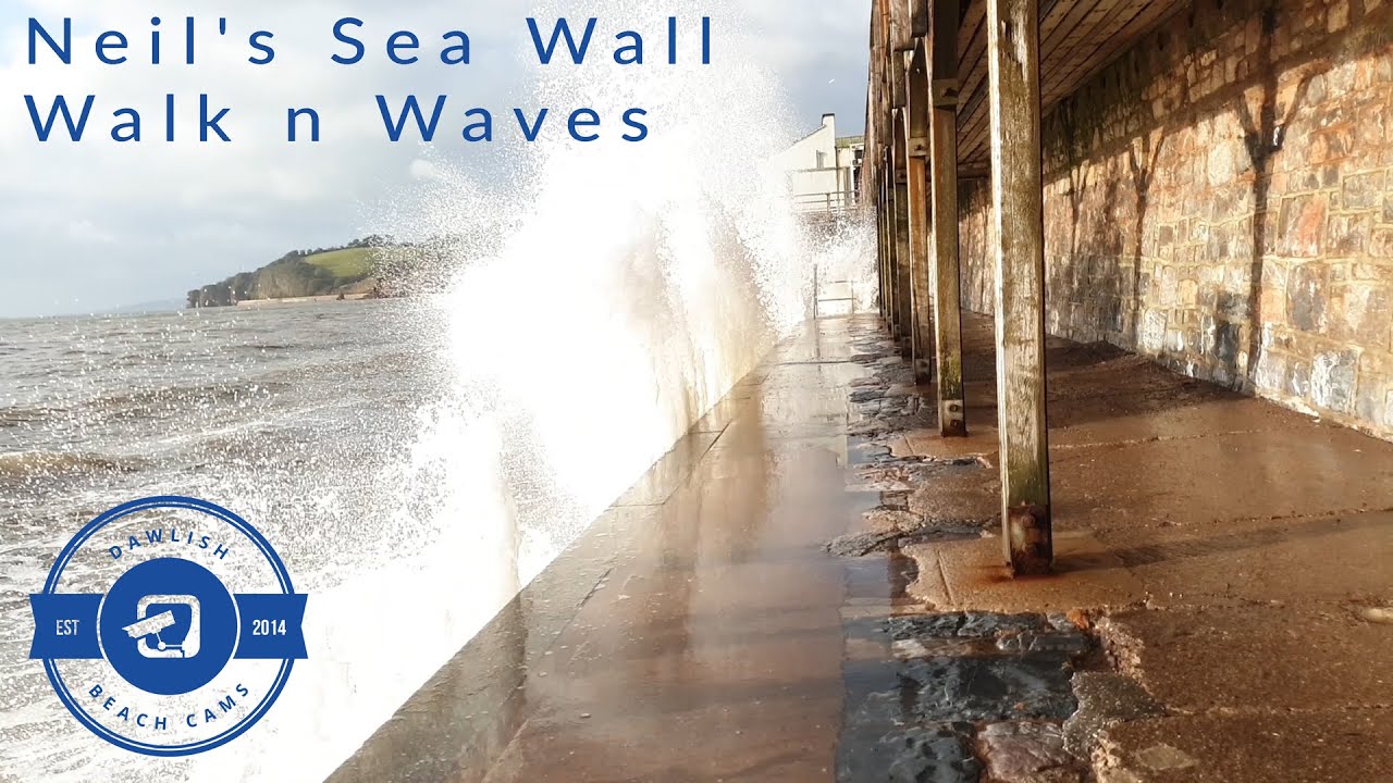 Neil's Dawlish Sea Wall Walk n Waves in Devon Spring Tide