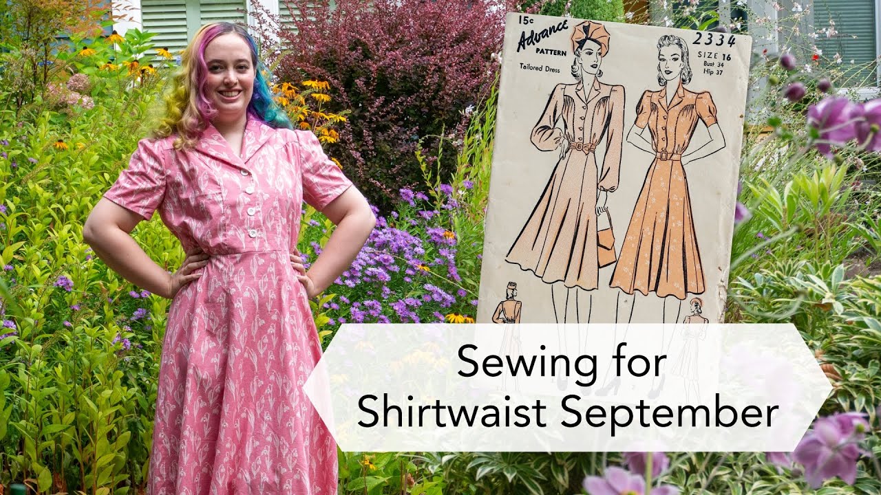 Making a shirtwaist dress for $20 for #shirtwaistseptember | Vintage sewing project