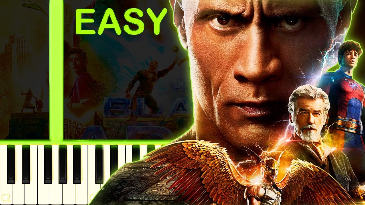 BLACK ADAM THEME - EASY Piano Tutorial