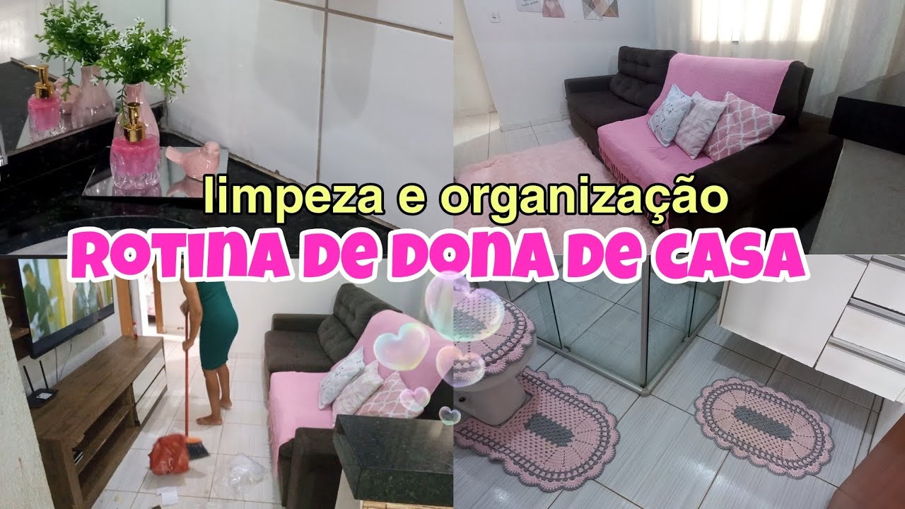 Rotina di&aacute;ria de dona de casa/Limpei e organizei minha casinha