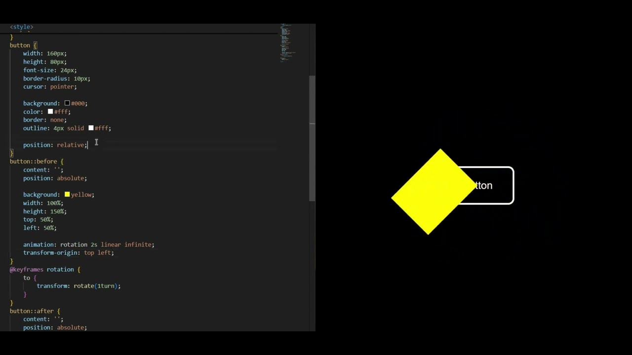 Useful CSS tips|How to Create a Rotating Border Effect for Buttons with CSS|#cssanimation #css3 #css
