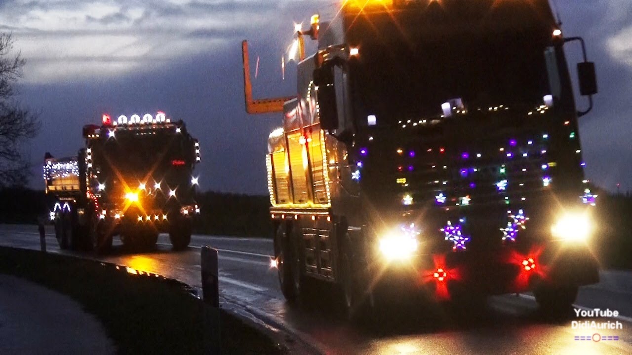 Ostfriesland 2017 LKW Korso Riepe Lichtermarkt Riepe Weihnachten 2017 Riepster L&uuml;chtermarkt