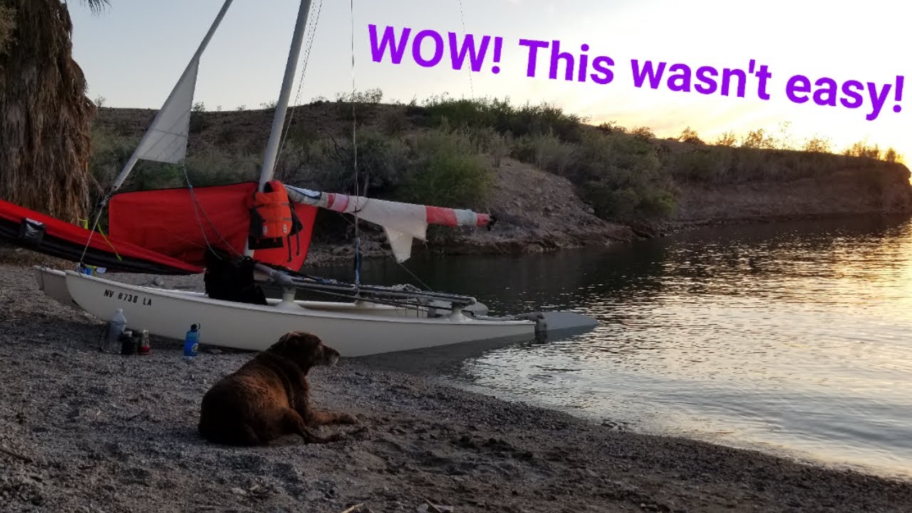 Первый одиночный поход на лодке Hobie Cat