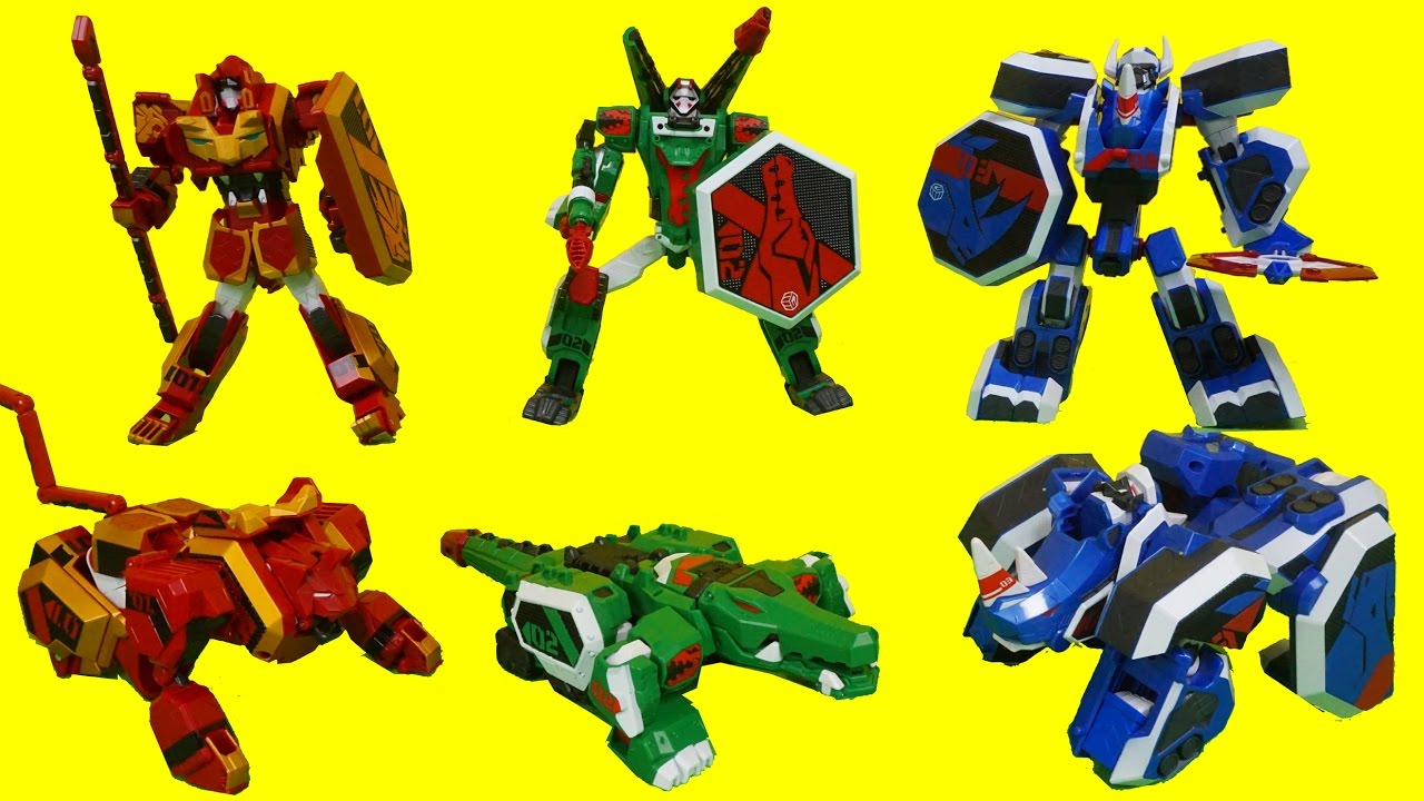 비스트가디언 장난감 3종 레오칸 카이만 나스혼 동물 지오메카 변신로봇 Beast Guardian transformers Toys
