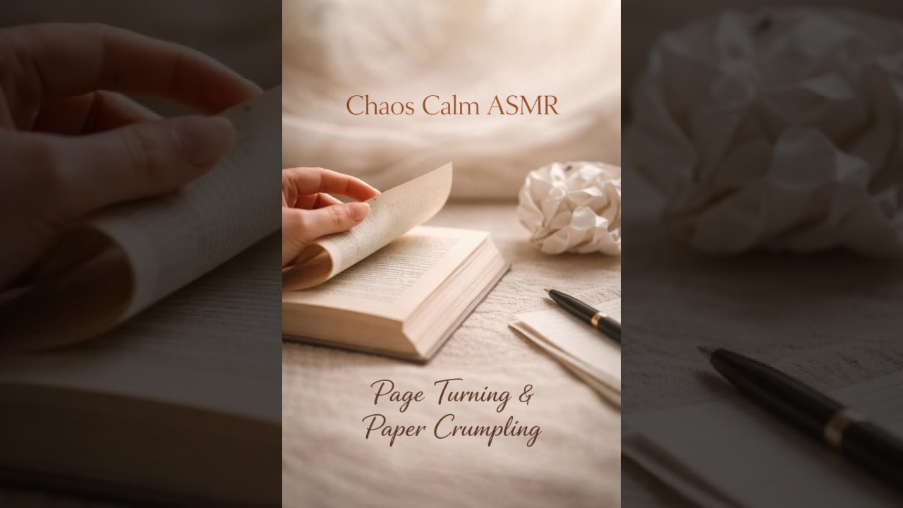 Chaos Calm ASMR | Page Turning & Paper Crumpling
