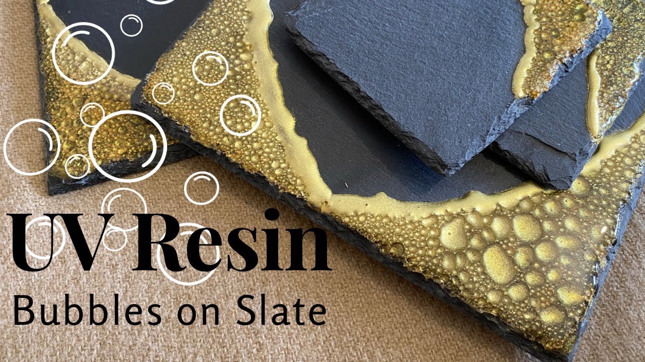 The Bubble Effect on Slate! With JDiction UV Resin. Resin Techniques.