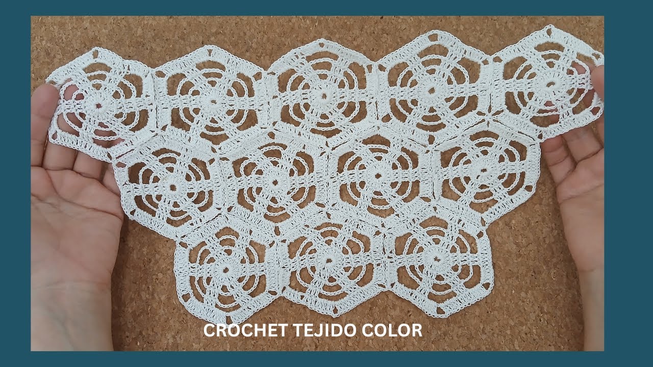MOTIVO HEXAGONAL CALADO//RAPIDO,BONITO Y VERSATIL.TUTORIAL A CROCHET// PASO A PASO.